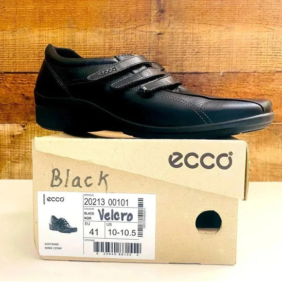 Ecco Shade 3 Strap Velcro Leather Shoes - Picture 2 of 8